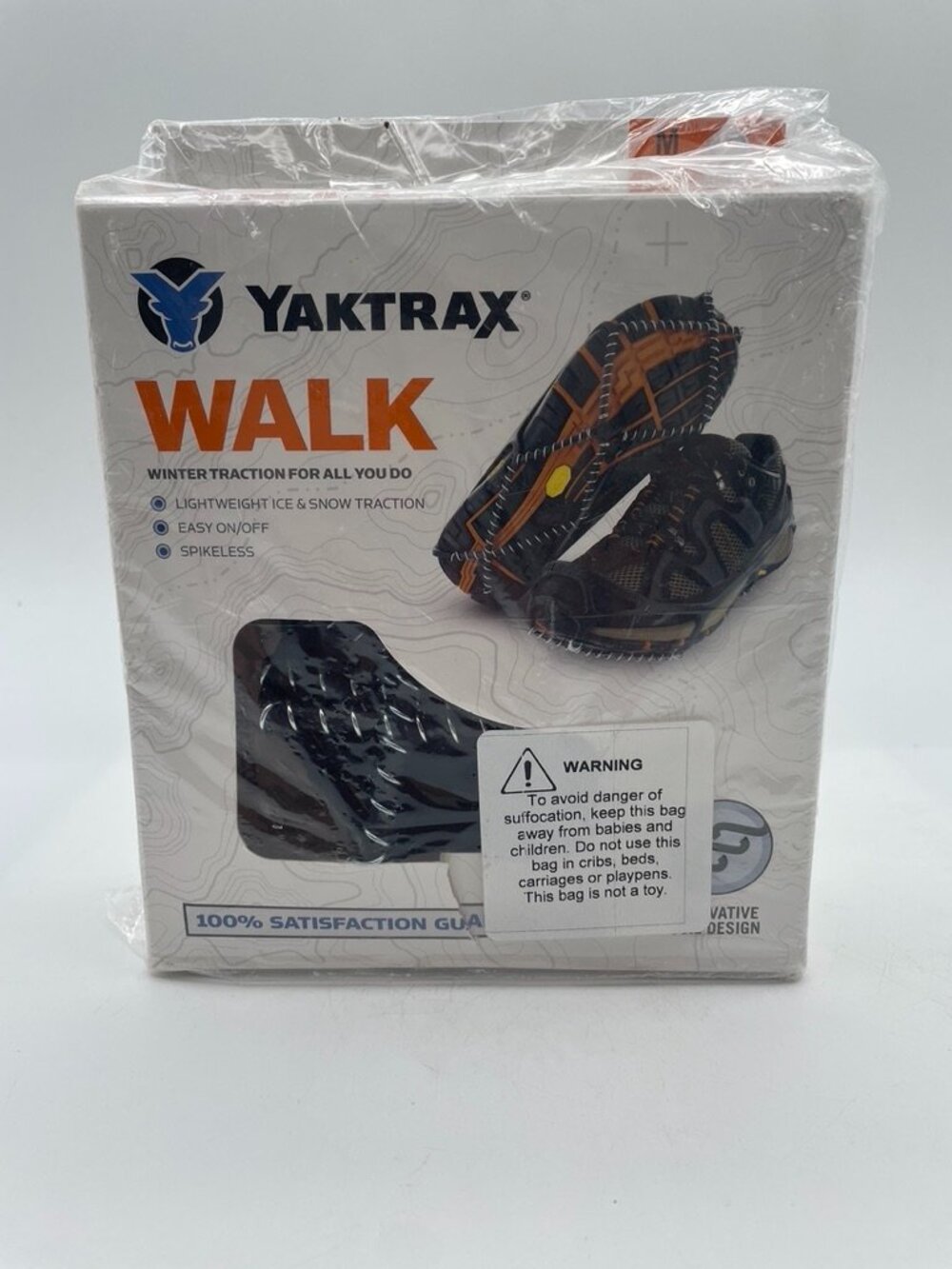 Yaktrax Walk Traction Cleats for Snow and Ice - Unisex Black - Size Medium (M)